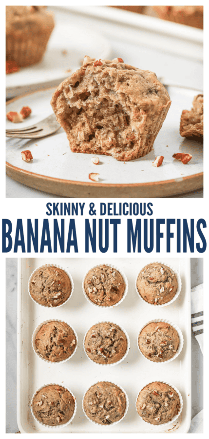 pinterest image for Banana Nut Muffins