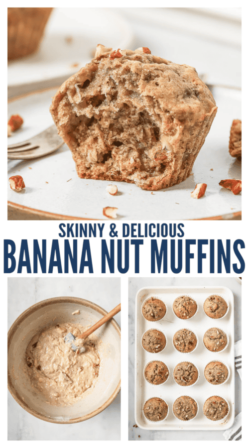 pinterest image for Banana Nut Muffins