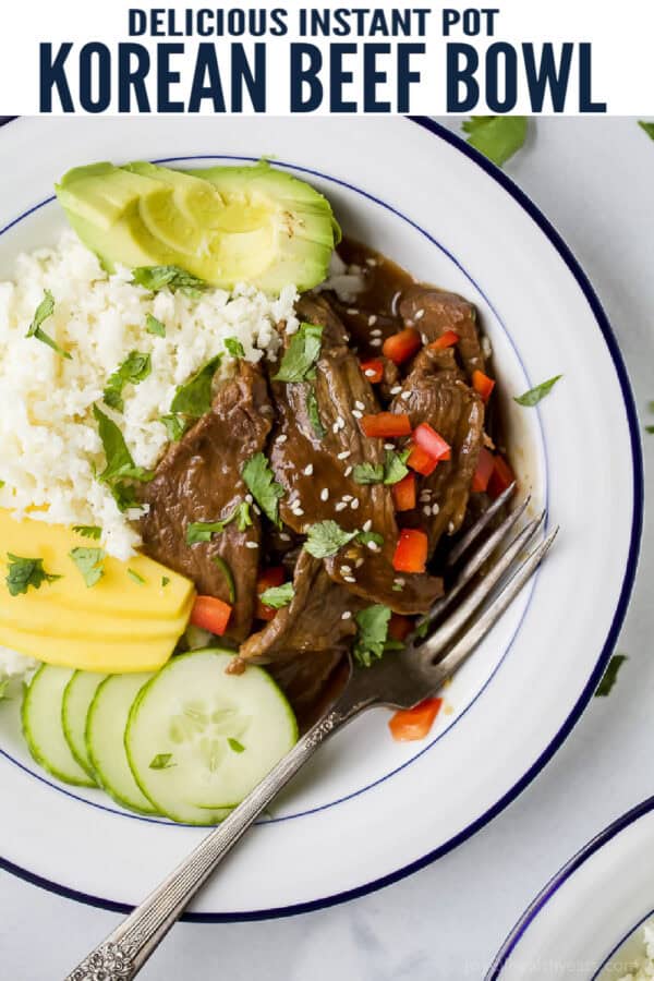 pinterest image for Easy Korean Beef Bowls