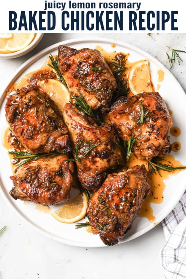 pinterest image for Lemon Rosemary Chicken