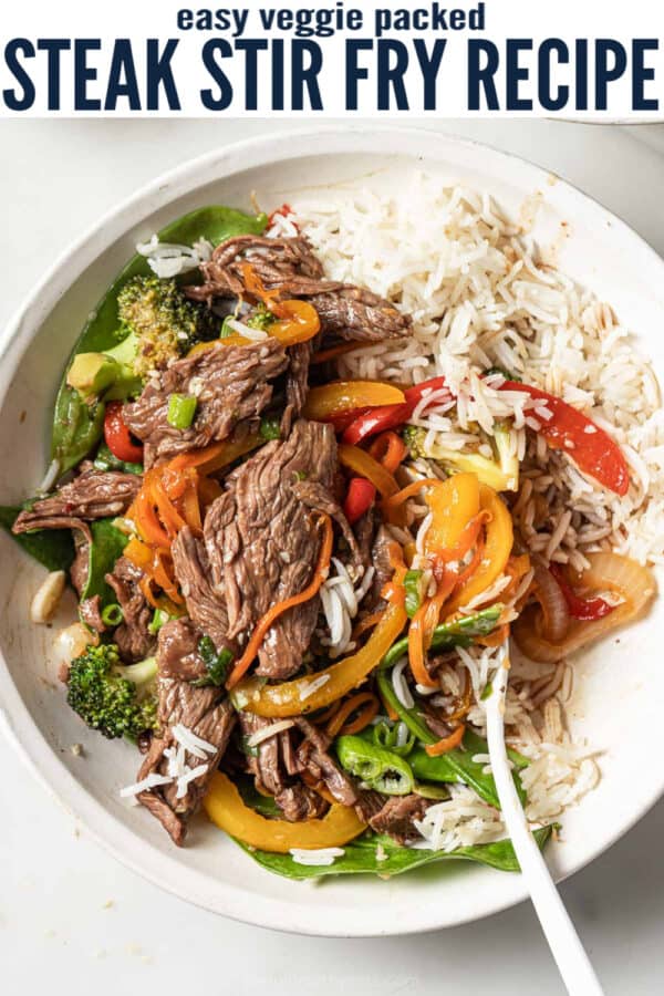 pinterest image for Steak Stir Fry