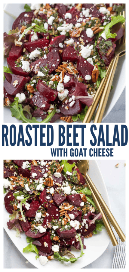 pinterest image for Easy Roasted Beet Salad